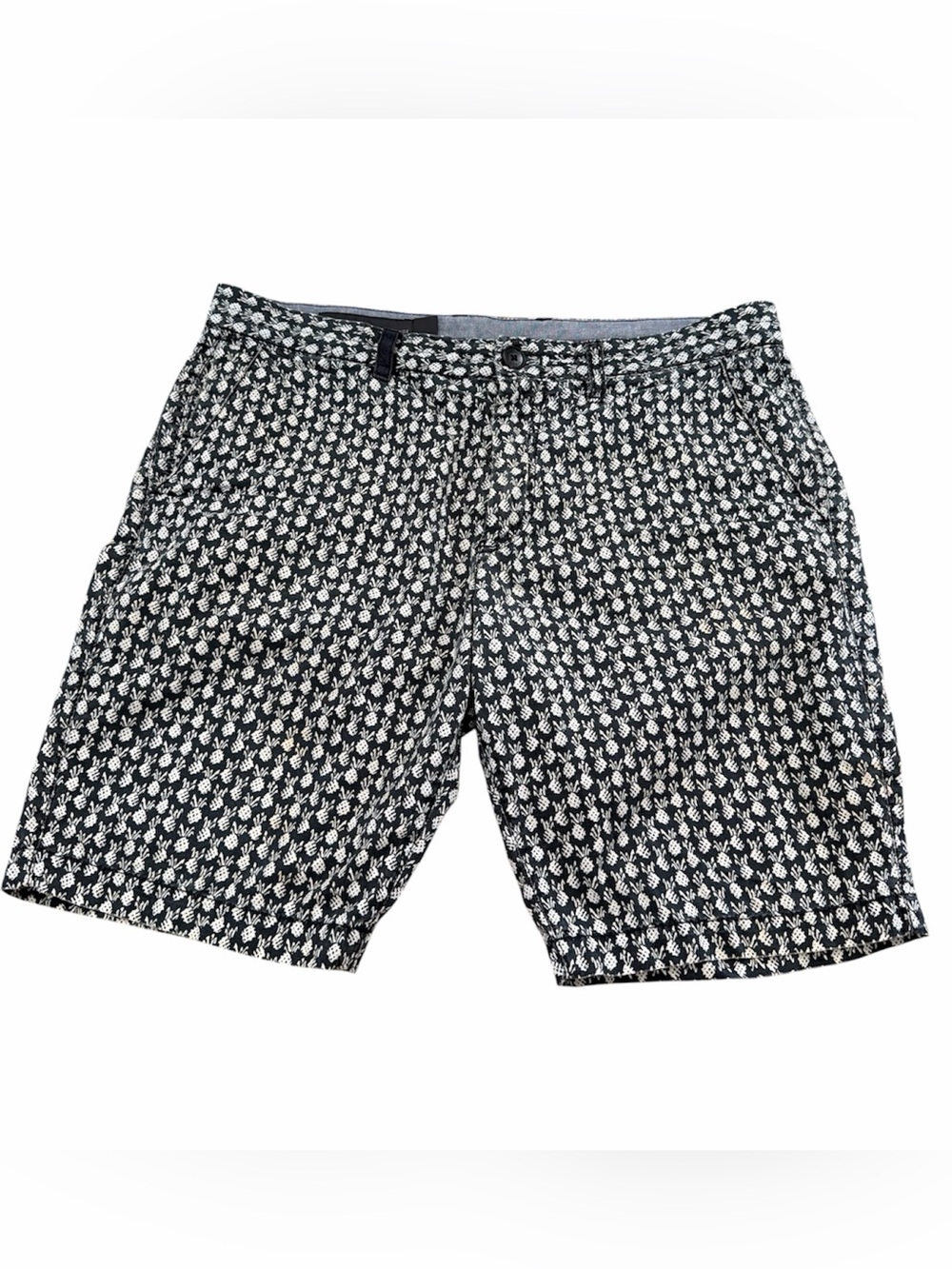 Armani Exchange Navy and White Printed Shorts Size 33